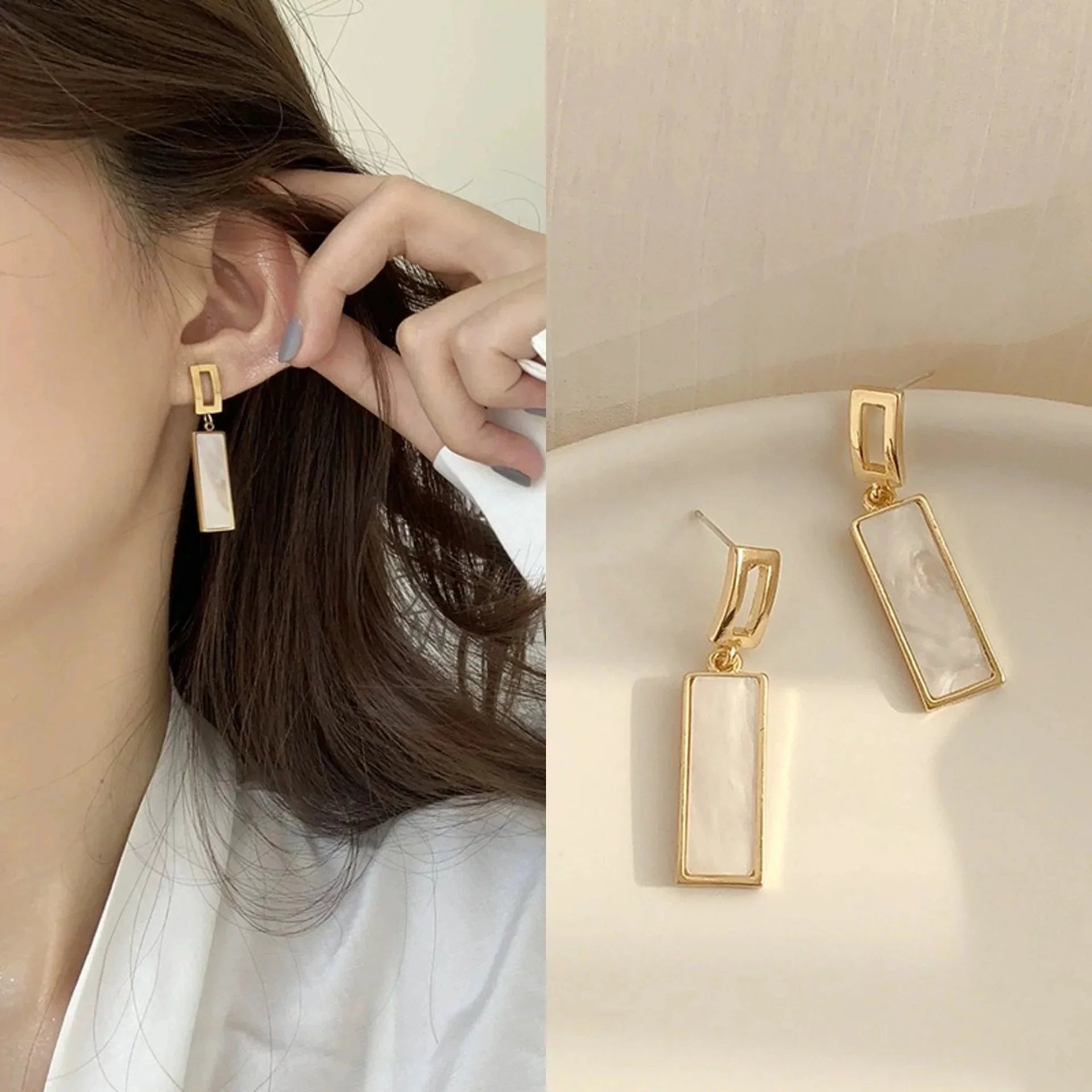 Hoops Geometric Acrylic Stud Earrings