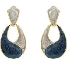Enamel Dual Shade Earring
