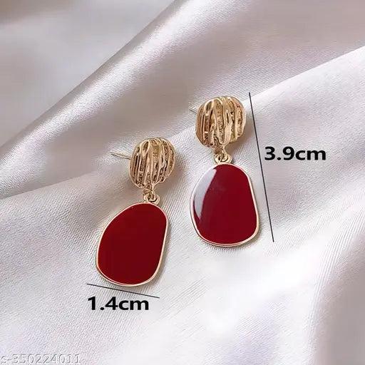 Gold Plated Fashion Korean Red Earring