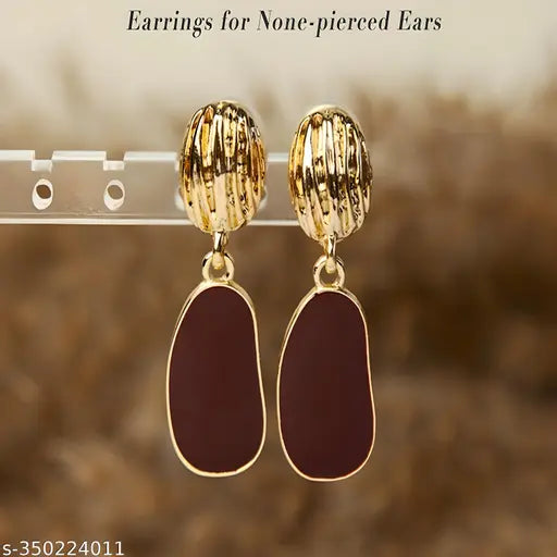 Gold Plated Fashion Korean Red Earring