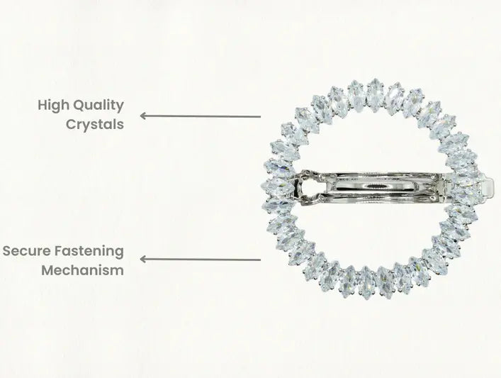 Crystal Sphere Barrette Hair Clip