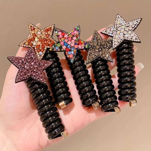 Star Hair Clip Ties ( Pack of 5 )