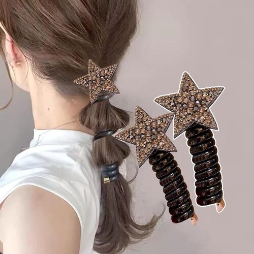 Star Hair Clip Ties ( Pack of 5 )