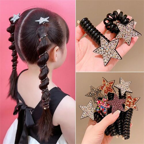 Star Hair Clip Ties ( Pack of 5 )
