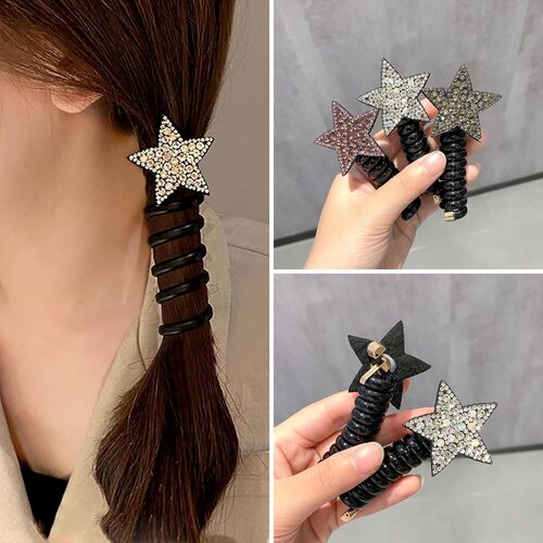 Star Hair Clip Ties ( Pack of 5 )