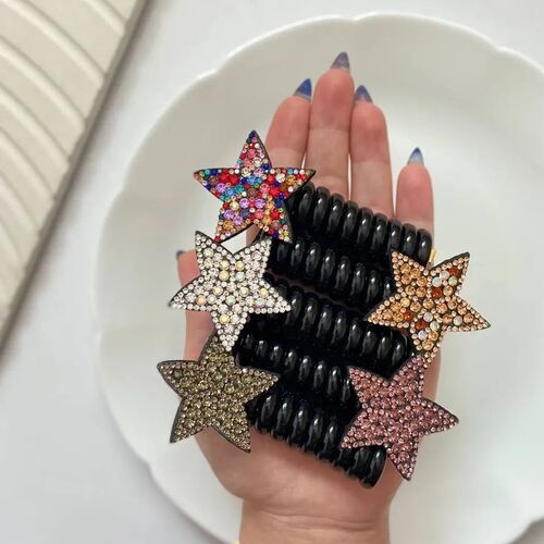 Star Hair Clip Ties ( Pack of 5 )