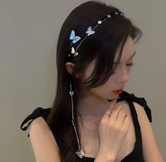 Hair Hoop Butterfly Fairy Tassel Headwear