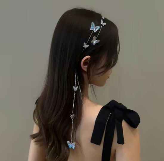 Hair Hoop Butterfly Fairy Tassel Headwear