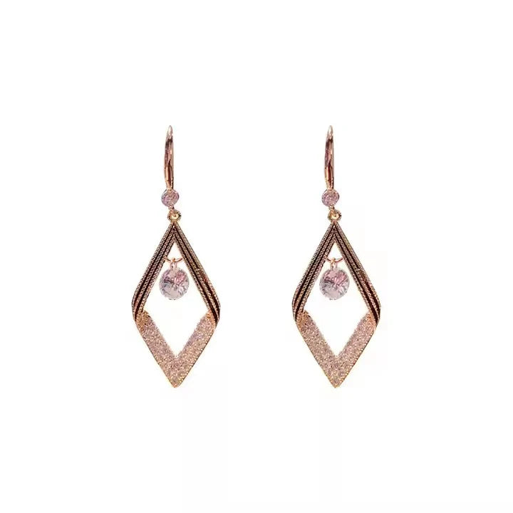 Black And Gold Earrings for Women Rhinestone Dangling Earrings Statement Leaf Earrings Double Linear Drop Earrings Handmade Boho Earrings Party Prom Jewelry Gifts