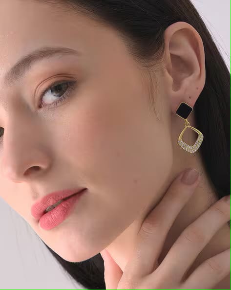 Square Drop Earrings For Woman