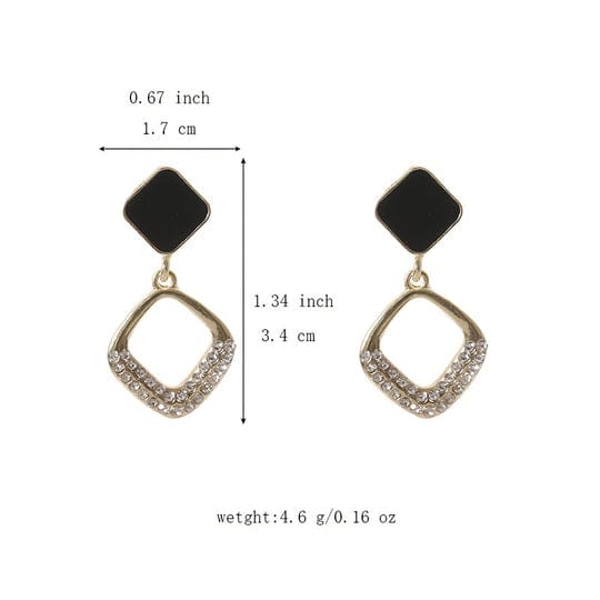 Square Drop Earrings For Woman