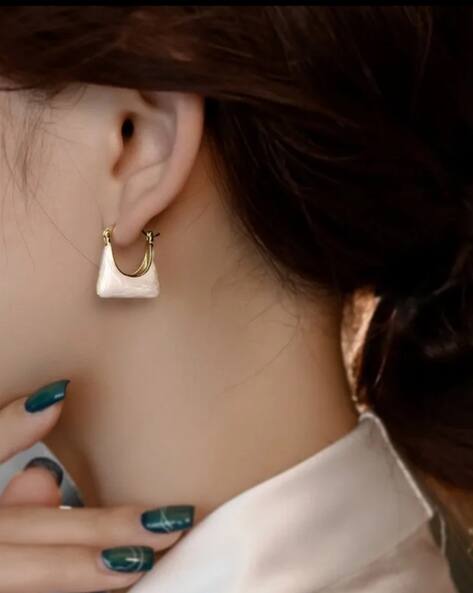 Elegant Handbag Hoop Earrings