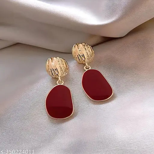 Gold Plated Fashion Korean Red Earring