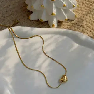 Gold heart shaped | Anti Tarnish | Hearty Pendant Necklace