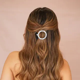 Crystal Sphere Barrette Hair Clip