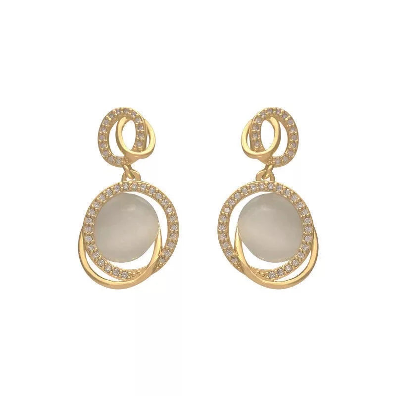 Big Zircon Dangle Earrings