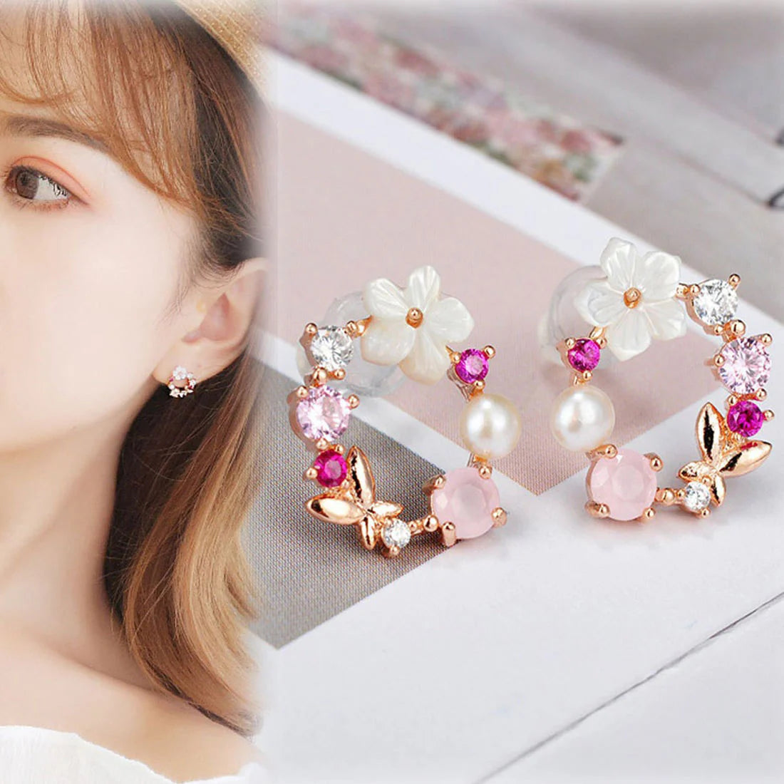 Minimal Dreamy Floral Earrings